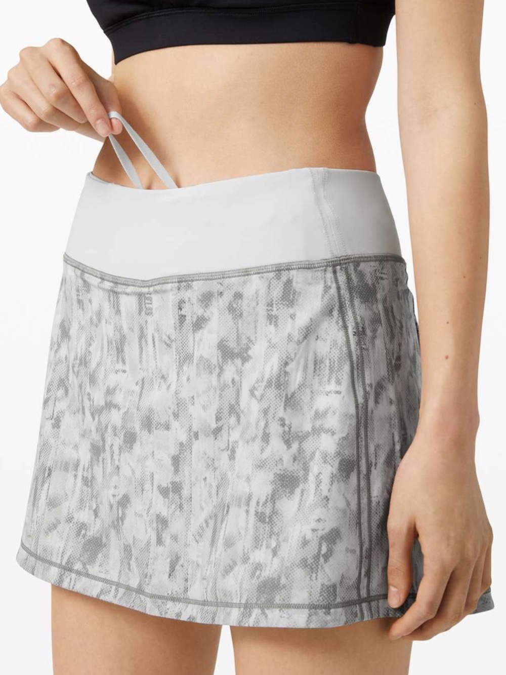 Lululemon Pace Rival Skirt No Panels City Breeze Alpine White Multi Size 4 Tall